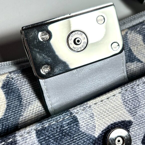 Coach Blue & White Crossbody Bag with Sequins - Picture 6 of 14